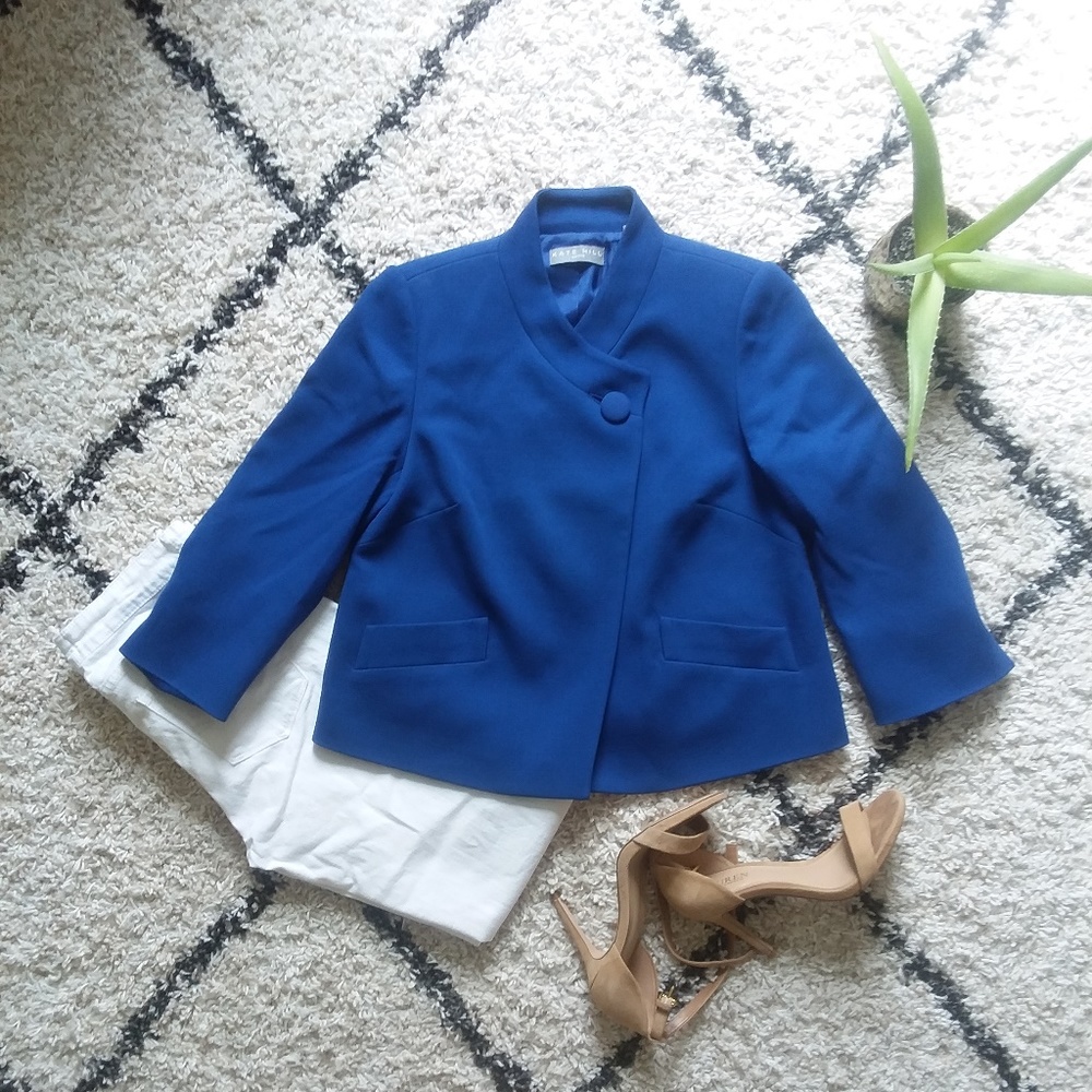 Kate Hill Royal blue wool Blazer